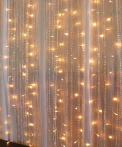 2m Warm White LED Curtain Lights