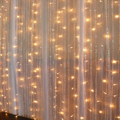 2m Warm White LED Curtain Lights