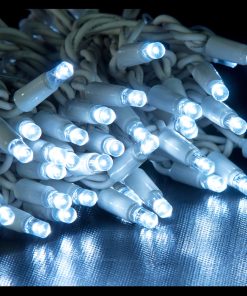 20m Rubber Cool White LED Fairy Lights