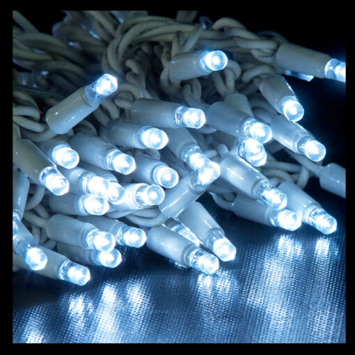 5m Twinkle White Rubber LED Icicles