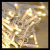 20m Rubber Warm White LED Fairy Lights - White Cable