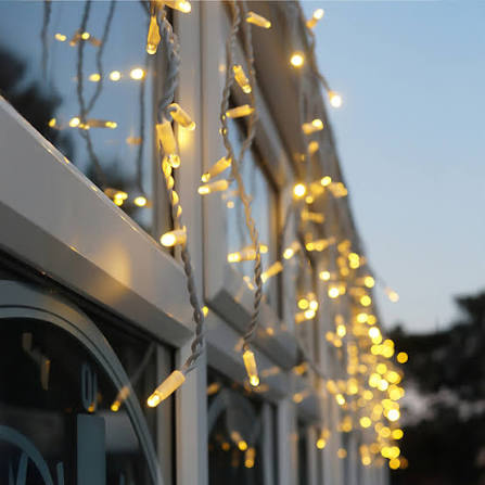 5m Warm White Rubber LED Icicles