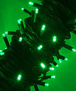 10m Rubber Green LED Fairy Lights
