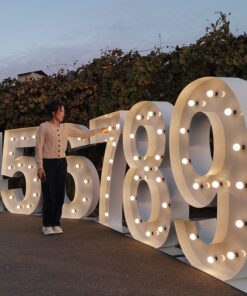 1m White Marquee Numbers