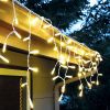 5m Twinkle Warm White Rubber LED Icicles