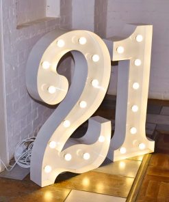 1m White Marquee Numbers