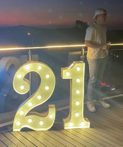 1m White Marquee Numbers