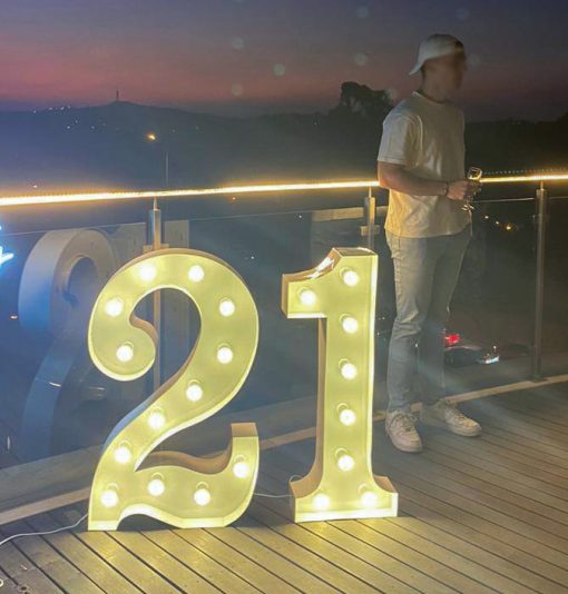 1m White Marquee Numbers