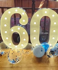 1m White Marquee Numbers