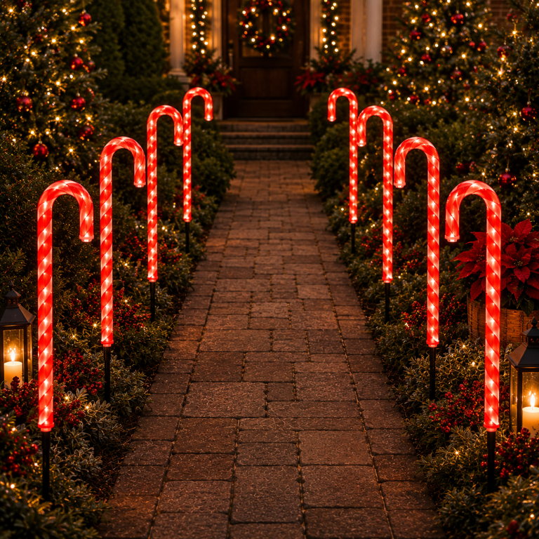 Red Candy Canes Flashing