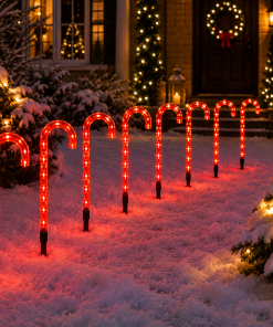 Outdoor Red Candy Canes