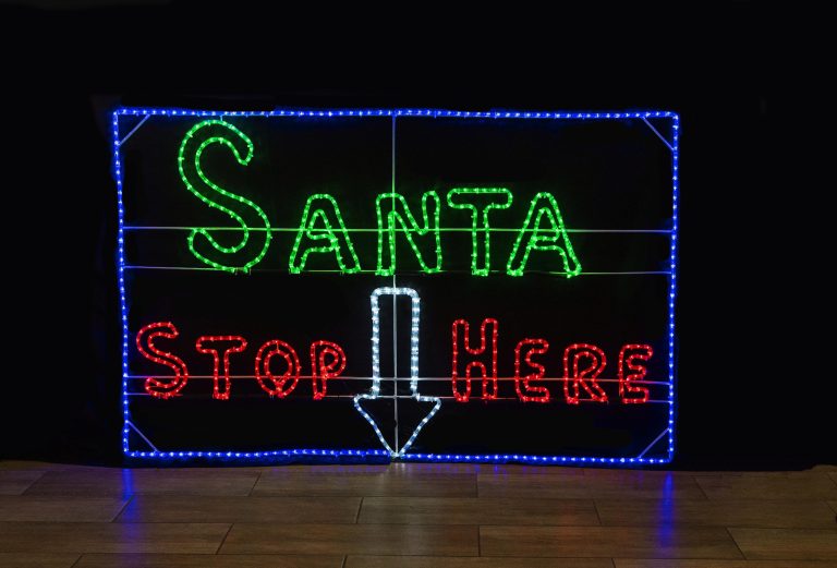 Santa Stop Here Sign