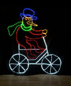 Snowman on Bicycle